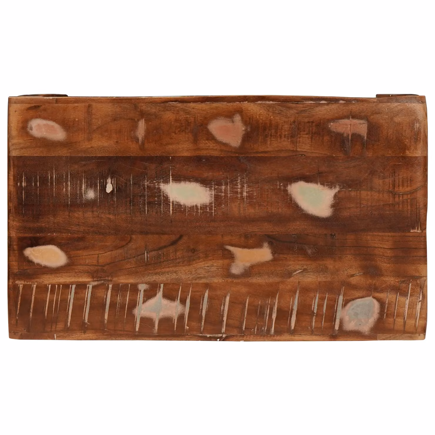 Berkfield Home Rustic Rectangular End Table in Brown Multicolour Solid Reclaimed Wood – 4