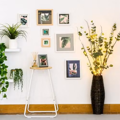 Nicola Spring Black 3D Box Photo Frames with 4 x 6 inch Mount, Pack of 2