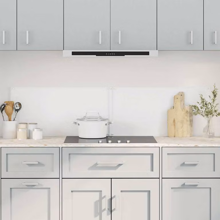 Berkfield Home Kitchen Backsplash 2 Pack, Transparent Tempered Glass, W: 80 cm, H: 40 cm