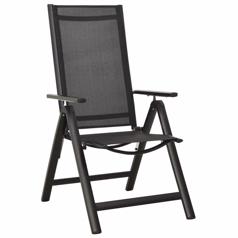 Berkfield Home 7 Piece Modern Garden Dining Set in Anthracite and Black Aluminium