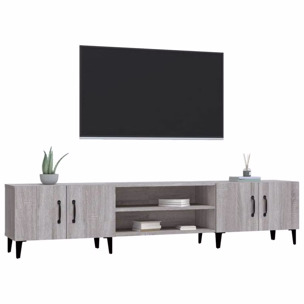 Berkfield Home Modern Grey Sonoma TV Cabinet W/D/H: 180 x 31.5 x 40 cm – 3