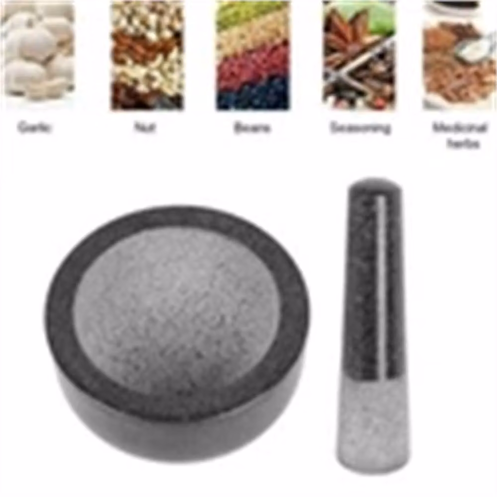 Nordara Large Marble Pestle and Mortar Set in Grey, Diameter: 100 cm – 3