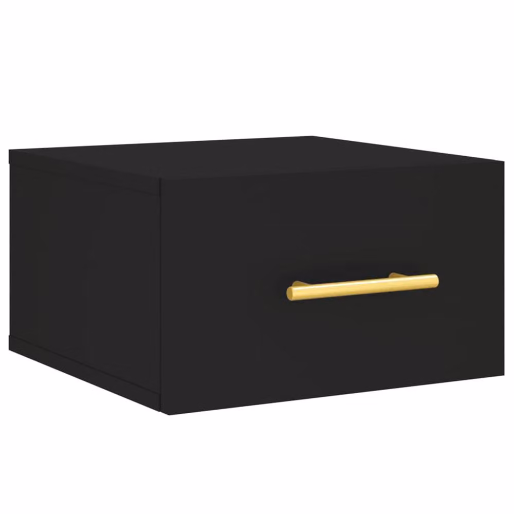 Berkfield Home Wall-mounted Bedside Cabinet in Black, W/D/H: 35 x 35 x 20 cm – 2