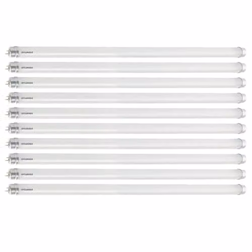 Sylvania Toledo NEOS T8 G13 LED Tube Light, 18000 Lumens, 6500K Daylight, Pack of 10