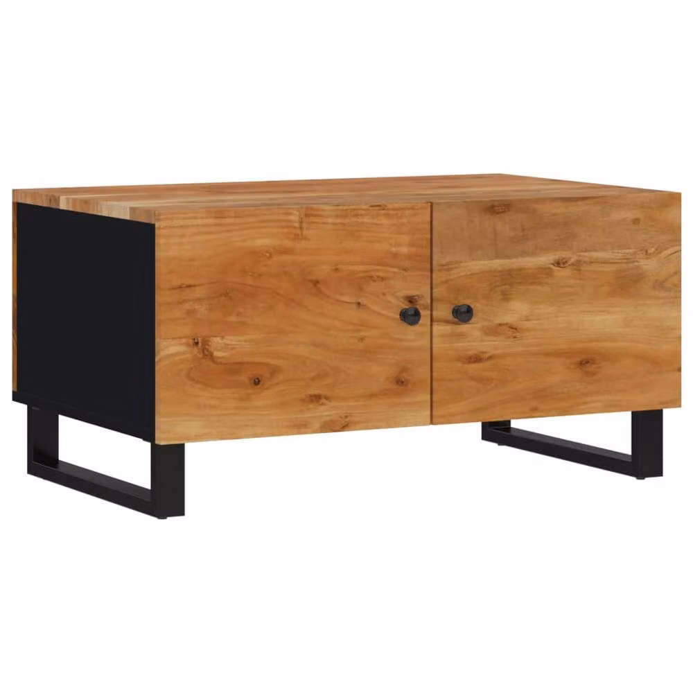 Berkfield Home Beautiful Coffee Table in Brown, Acacia and Engineered Wood, W: 80 cm, D: 50 cm, H: 40 cm – 2
