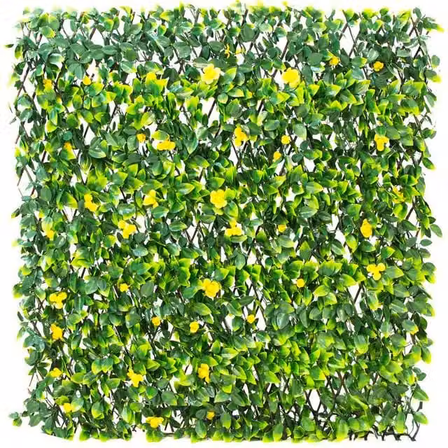 Primrose Extendable Artificial Yellow Flower Trellis Screening