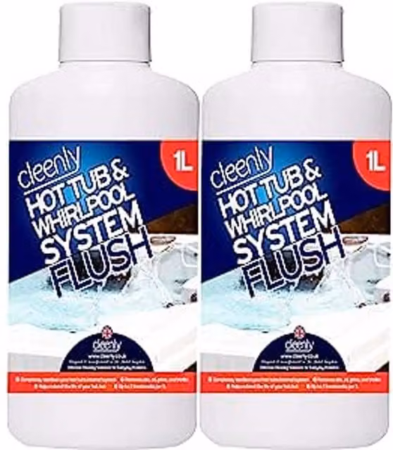 Cleenly Hot Tub Jacuzzi Spa Pool Whirlpool System Flush, White, 2kg