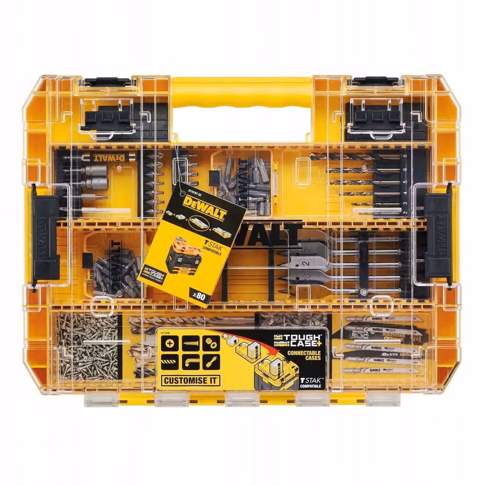 DeWalt 80 Piece Yellow Metal Drill Bit Set with Bit Holder – 2