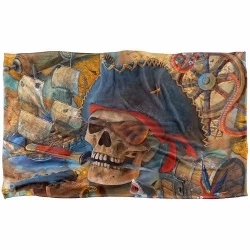 JQ Licensing Pirates Rule Silky Touch Super Soft Fleece Throw Blanket, Multicolour, W: 91 cm, D: 147 cm