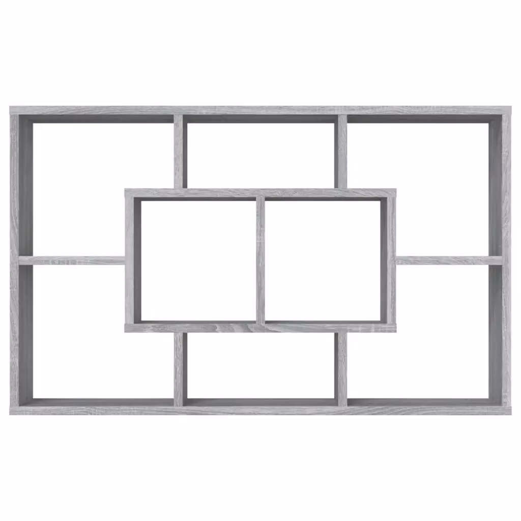 Berkfield Home Wall Shelf in Grey Sonoma, W/D/H: 85 x 16 x 52.5 cm – 2