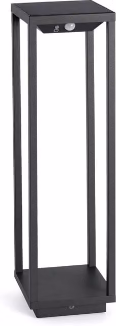 Netlighting Saura Solar Powered LED Outdoor Bollard Light with PIR Motion Sensor, Dark Grey, IP54 Rated