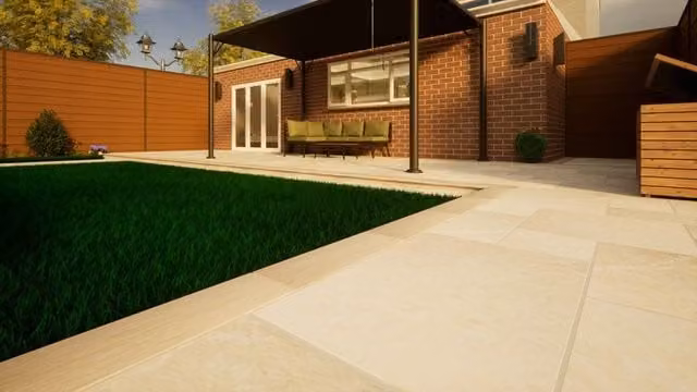 PBSL Group Sandstone Paving Project Pack in Green and Beige