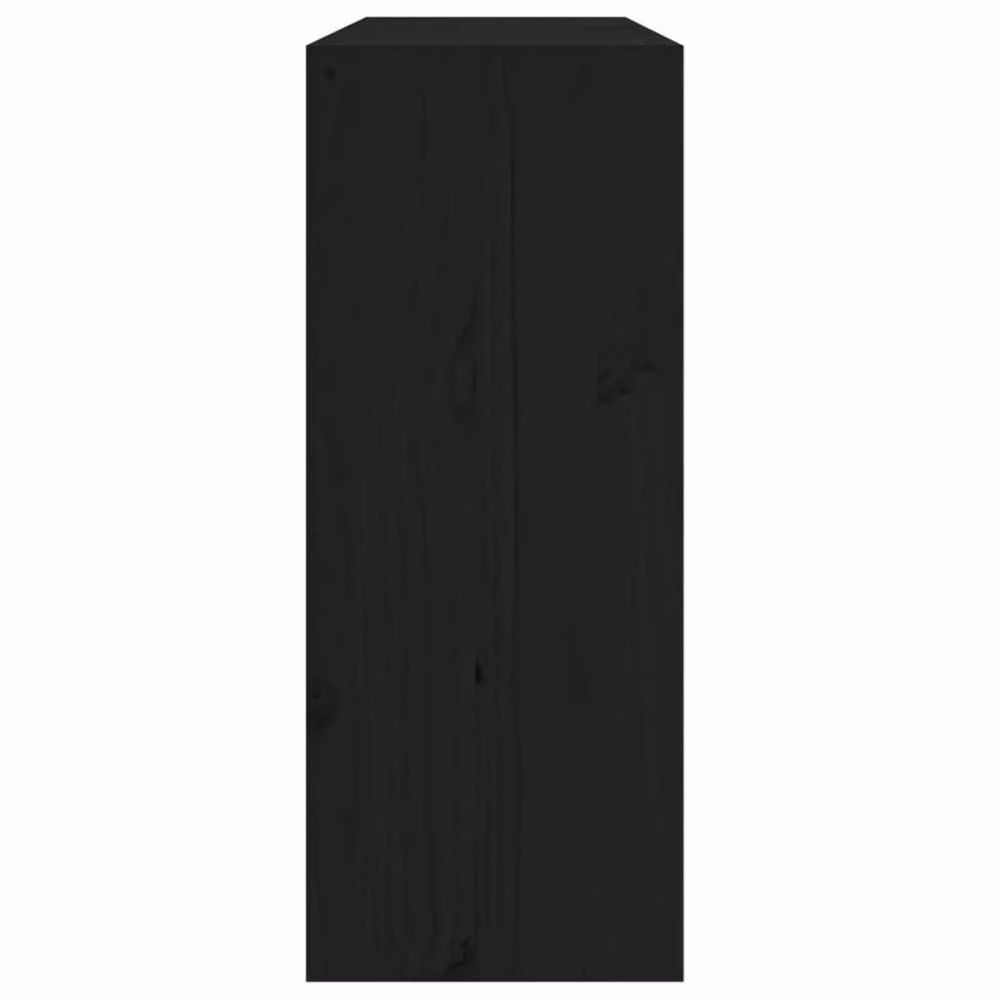 Berkfield Home Black Rustic Solid Wood Pine Wine Cabinet with Bottle Rack W/D/H: 62 x 25 x 62 cm – 5