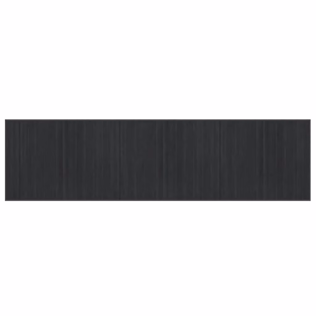 Berkfield Home Rectangular Bamboo Rug in Grey, W/D/H: 80 x 300 cm – 2