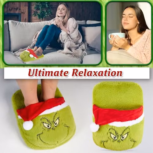 Get Trend Green Grinch Fleece Foot Warmer for Women and Teens – 3