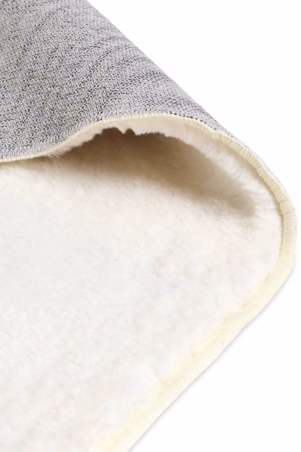 Allure Bath Fashions Softie Faux Fur Rug in Beige and White, W/D/H: 120 x 170 cm – 2