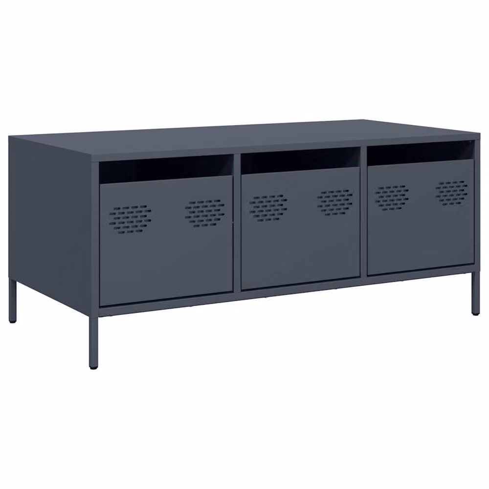 Berkfield Home Sturdy Industrial Coffee Table in Anthracite Grey, W/D/H: 101.5 x 50 x 43.5 cm – 3