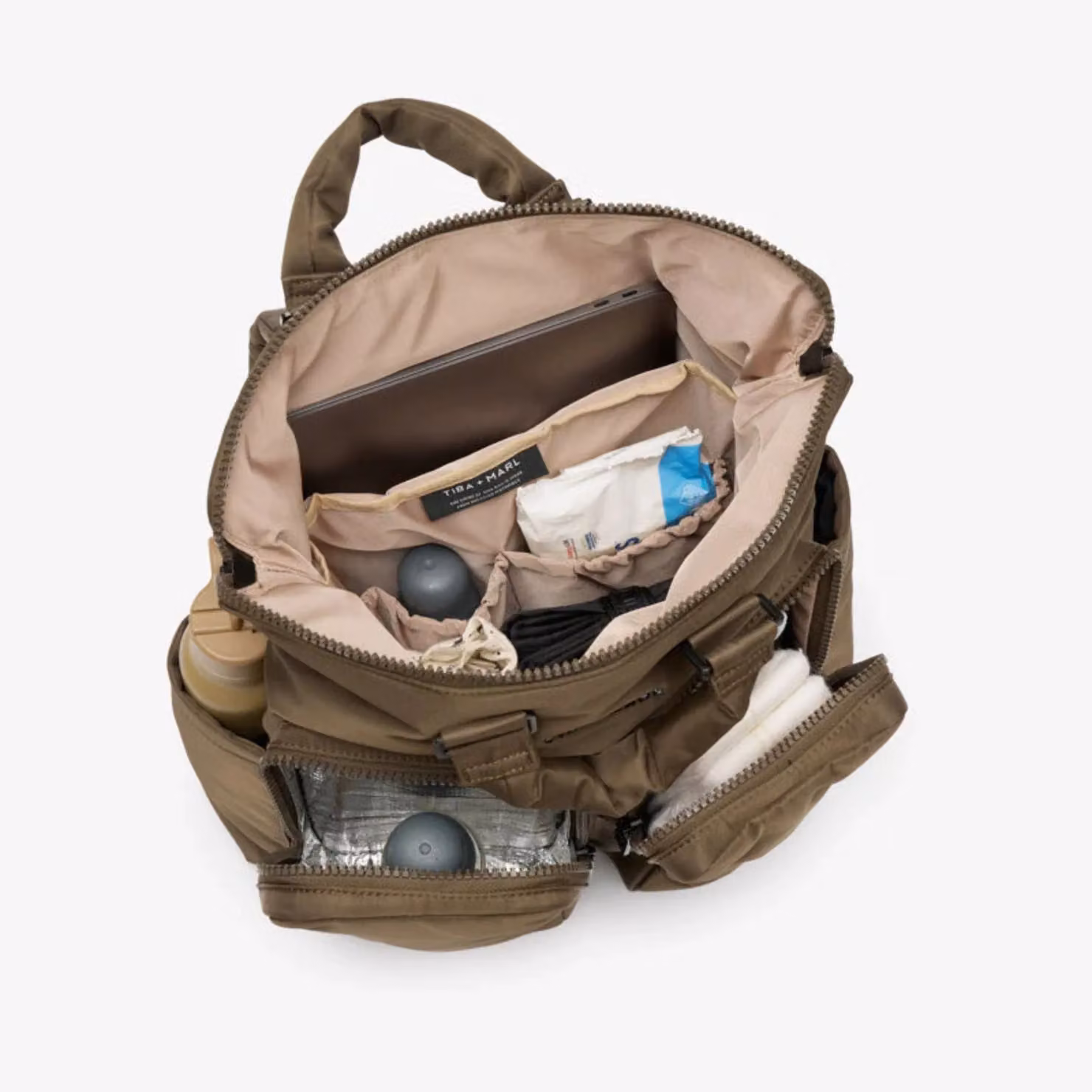 Tiba + Marl Ozzy Changing Tote Backpack 2.0 in Brown – 7