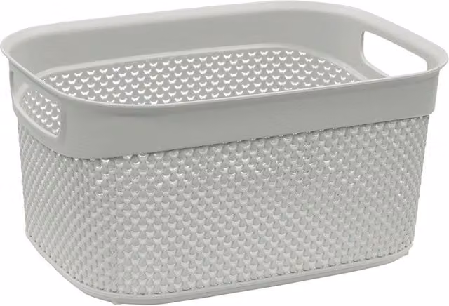 JVL Droplette 9L Storage Basket in Ice Grey