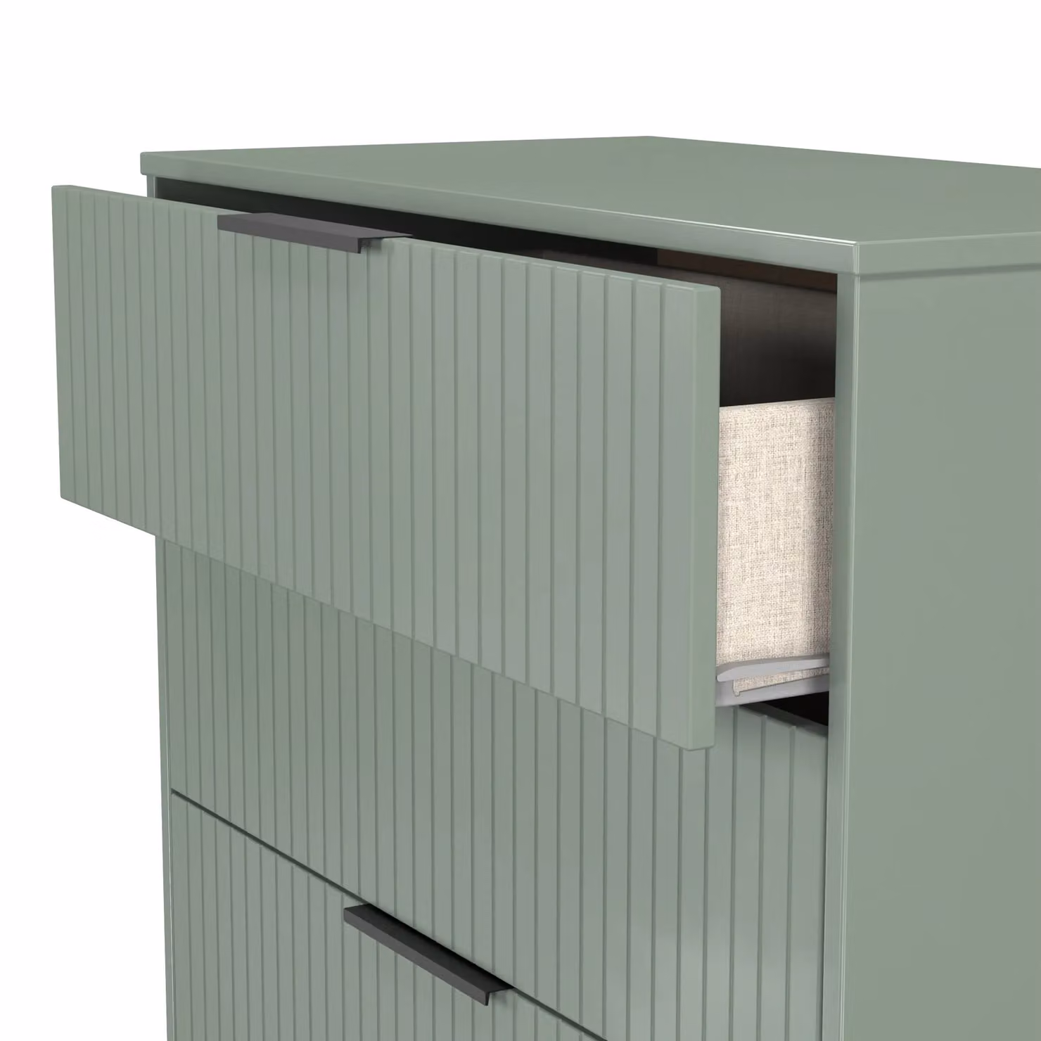 Ready Assembled 2 U Denver 4 Drawer Deep Chest in Pale Green – 3