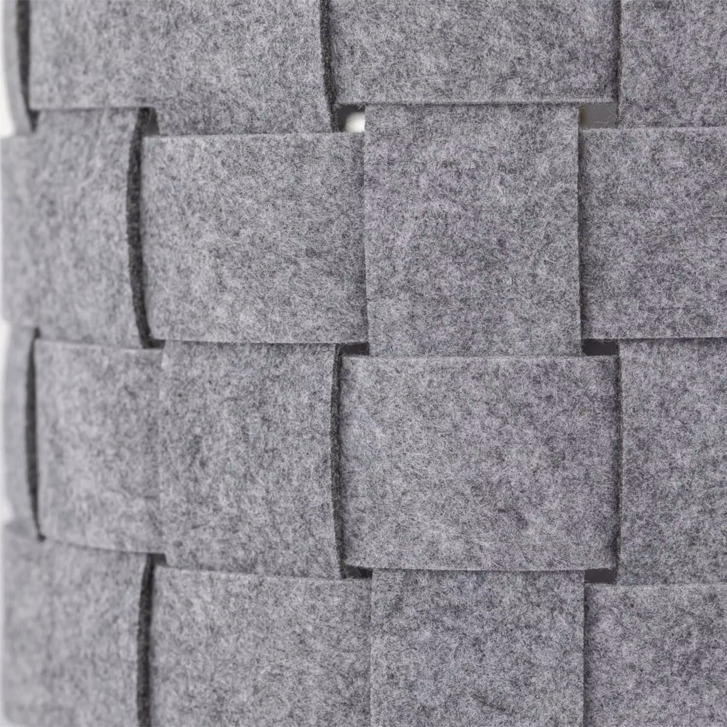 First Choice Lighting Warner Set of 2 Grey Felt Weave Easy Fit Pendant Shades – 2