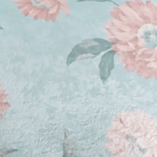 Dreams & Drapes Dahlia Floral Square Filled Cushion in Blue and Pink, W/D/H: 43 x 43 x 43 cm – 2