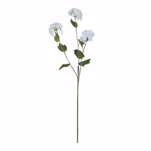 Hill Interiors Viburnum Opulus Artificial Flower in White and Green, W18 x D7 x H75 cm