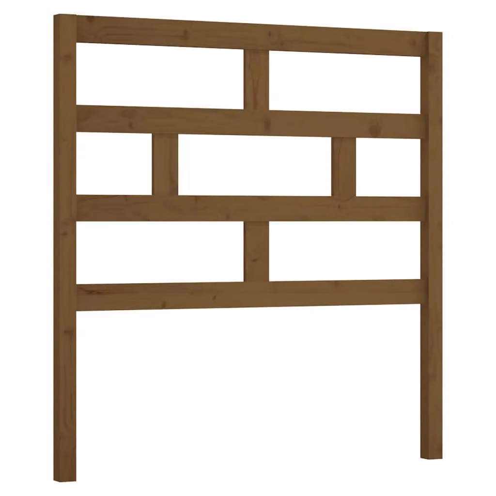 Berkfield Home Rustic Solid Wood Pine Bed Headboard in Honey Brown, W/D/H: 81 x 4 x 100 cm – 2