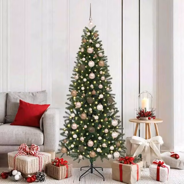 Berkfield Home Artificial Green Christmas Tree with 300 LEDs, Height: 180 cm