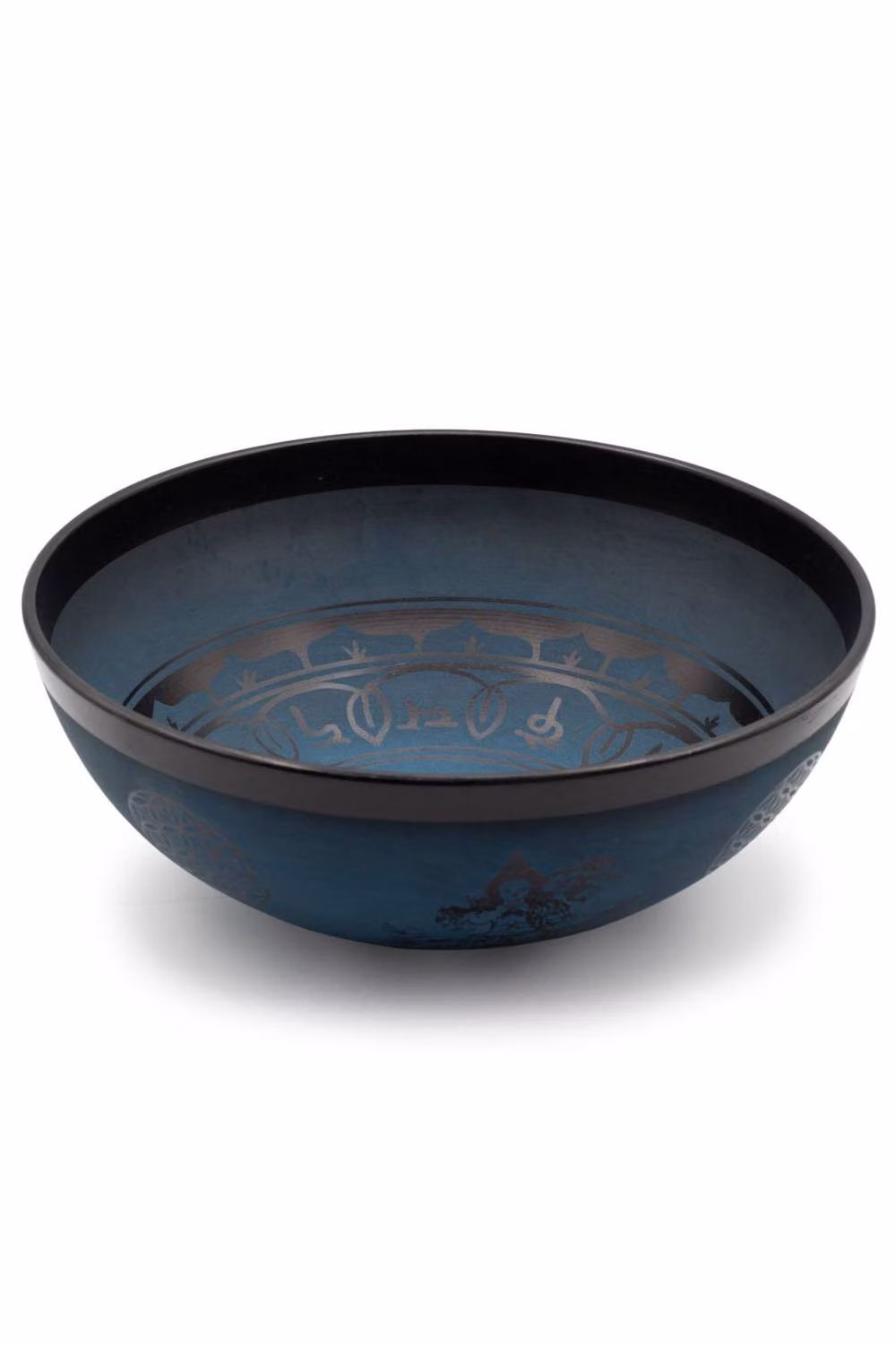 KDMD Large Navy Blue Tibetan Double Dorje Singing Bowl, Diameter: 27 cm – 3