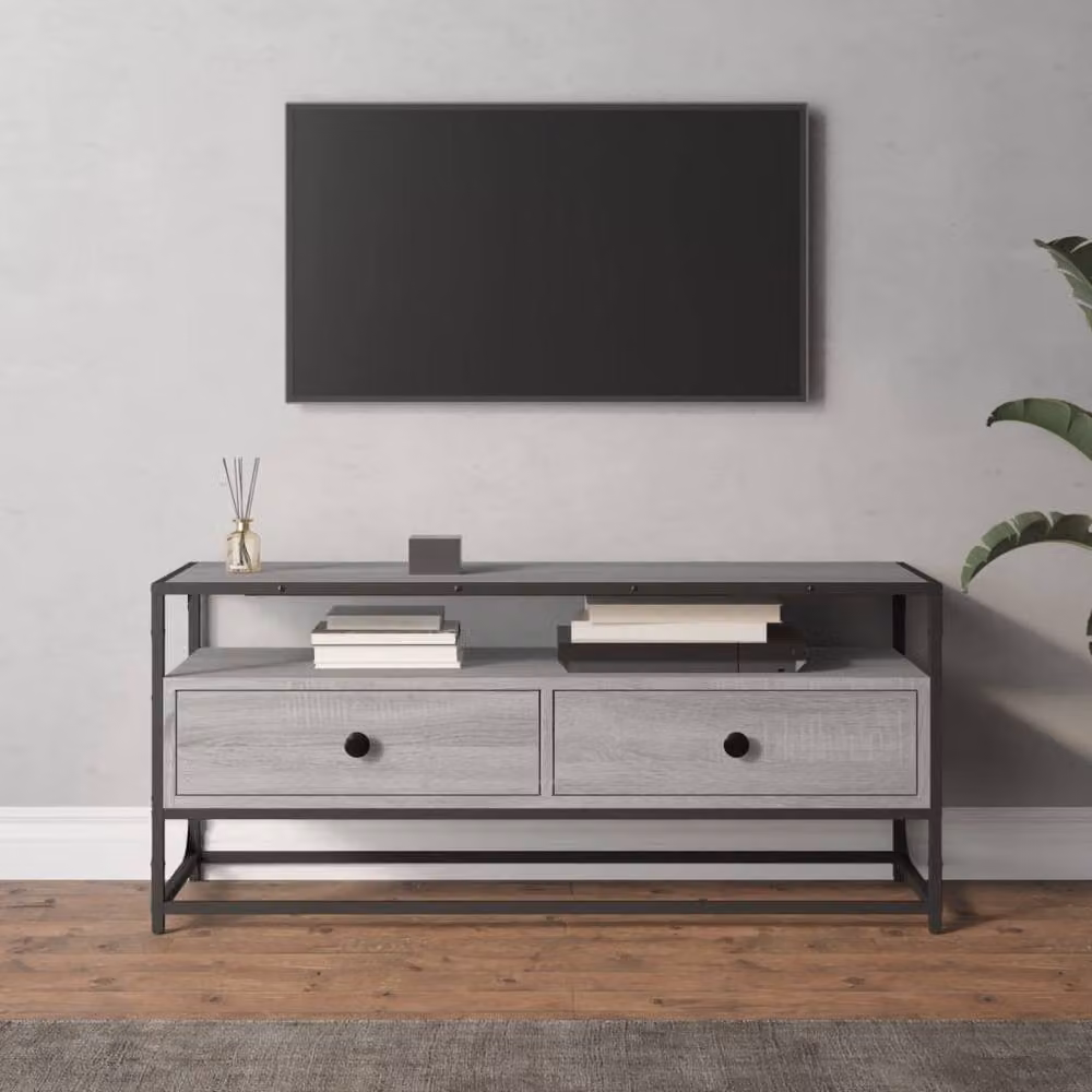 Berkfield Home Grey Sonoma TV Cabinet W/D/H: 100 x 35 x 45 cm – 2