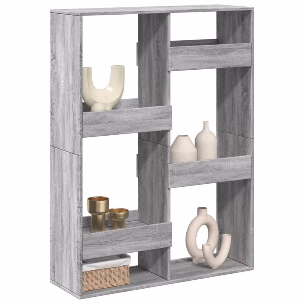 Berkfield Home Grey Sonoma Room Divider in Engineered Wood, W: 100 cm, D: 33 cm, H: 135 cm – 2