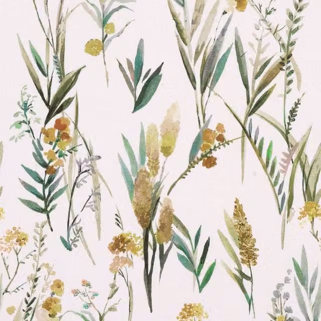 ANTE DECOR Combe Fabric Spring in Yellow, Green and Multicolour