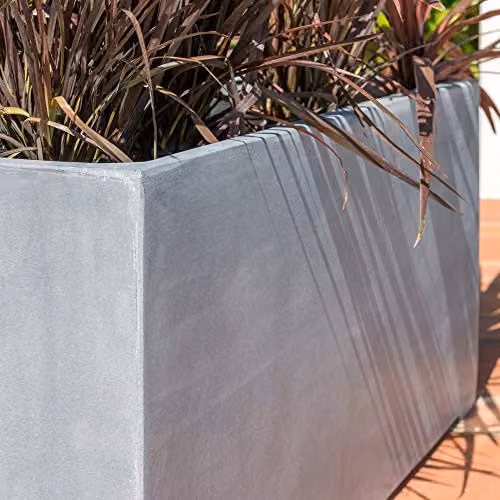 Primrose Grey Polystone Trough Planter, W: 80 cm, D: 40 cm, H: 40 cm – 4