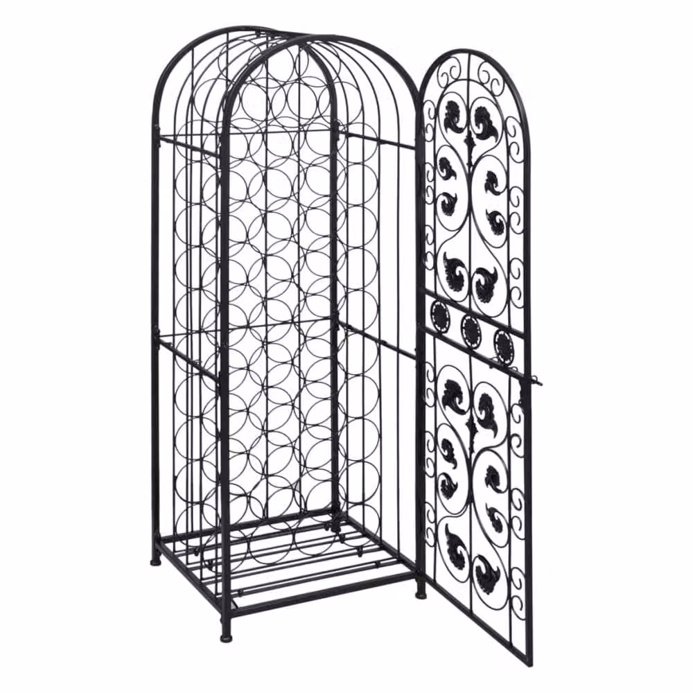 Berkfield Home Classic Metal Wine Rack for 45 Bottles in Matt Black – 2