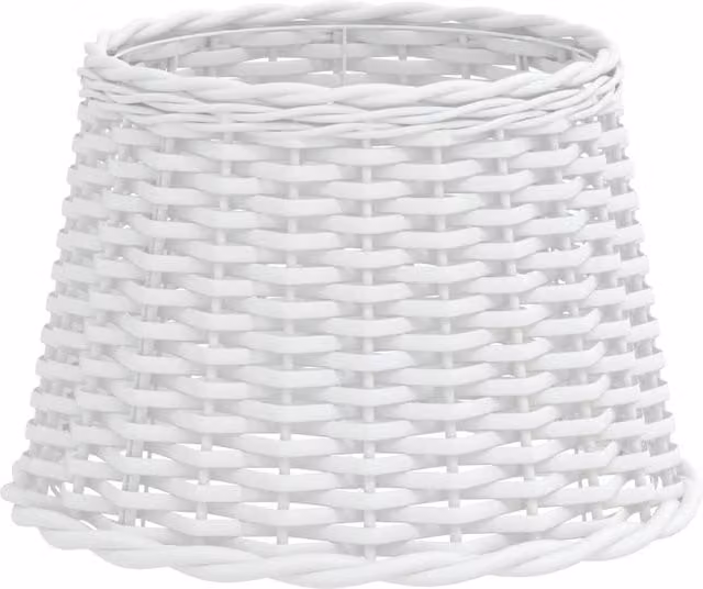 Berkfield Home White Wicker Rattan Lamp Shade W: 40 cm, H: 26 cm – 1