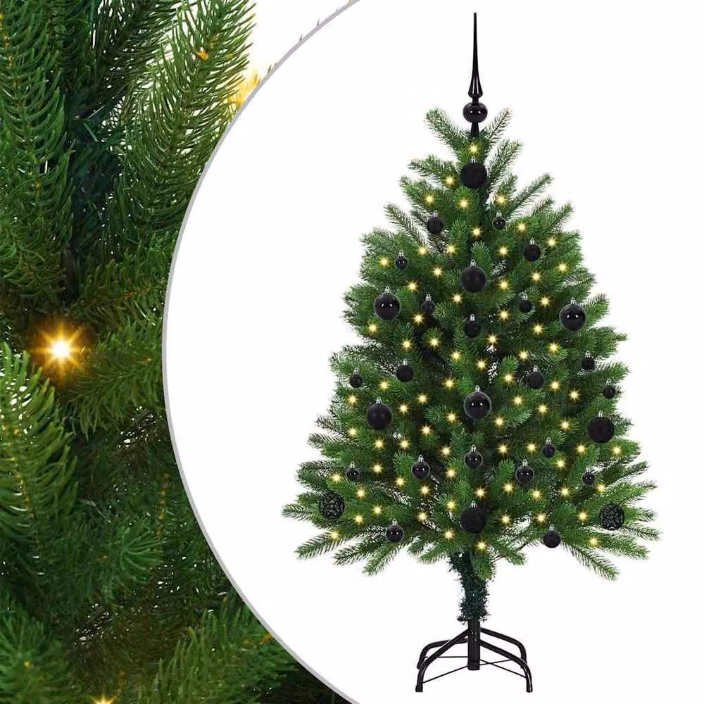 Berkfield Home Green PE Christmas Tree with 150 LEDs and Stand, Height: 120 cm – 2