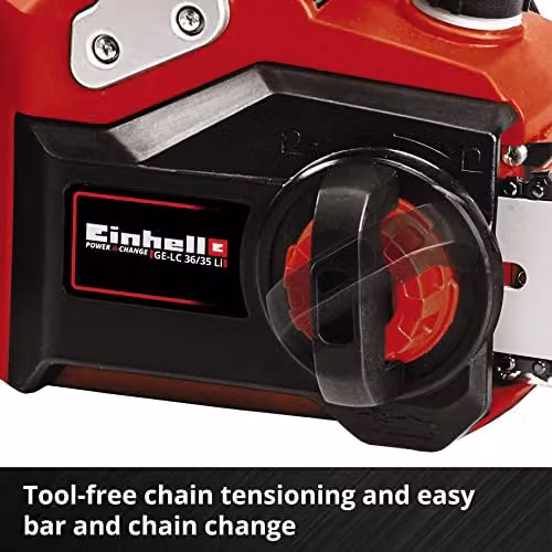 Einhell Cordless 36V PXC Chainsaw in Red with 14 Inch (35cm) Bar – 6