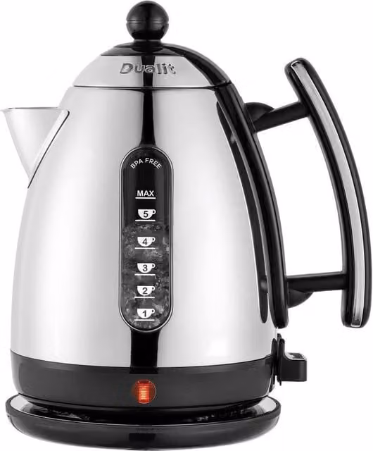 Dualit Lite Jug Kettle in Black and Silver, 1.5 l