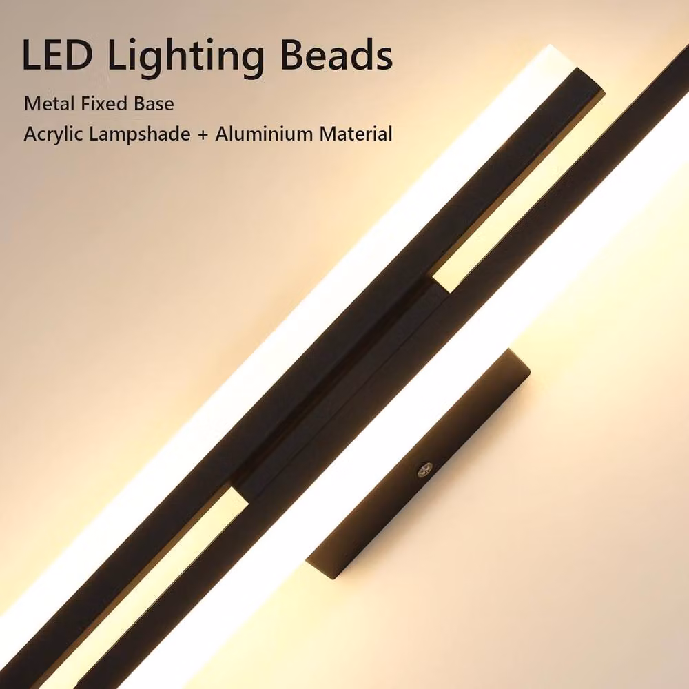 COMELY Modern LED Line Design Wall Light, 18W, Warm White 3000K, Black – 5
