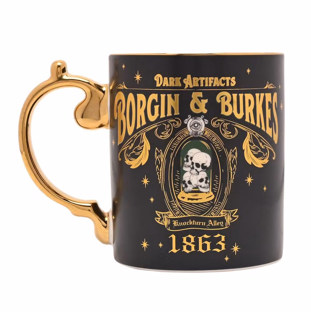 Widdop and Co Harry Potter Borgin & Burkes Ceramic Mug in Black and Gold, 300ml – 4