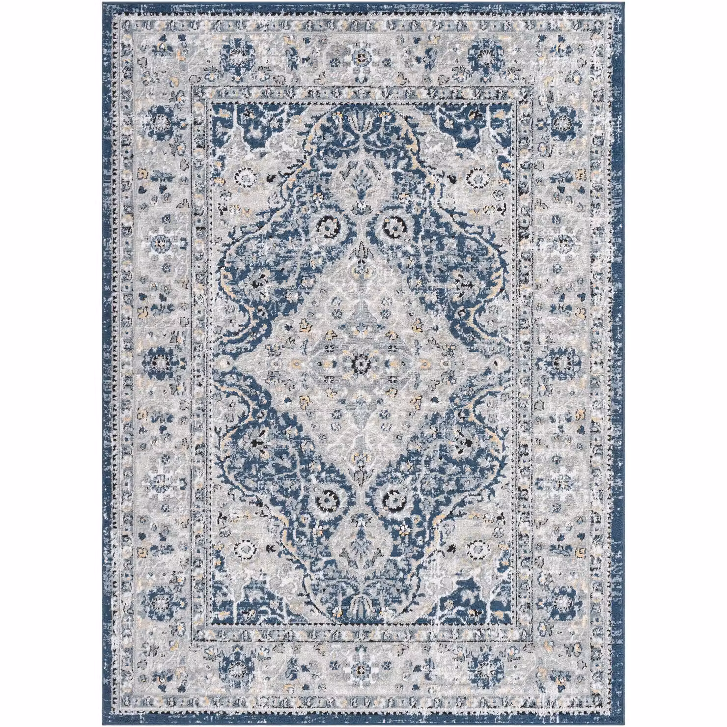 Livabliss Jolie Vintage Boho Rectangular Rug in Blue, Grey, Beige and Black, W: 160 cm, D: 220 cm – 2