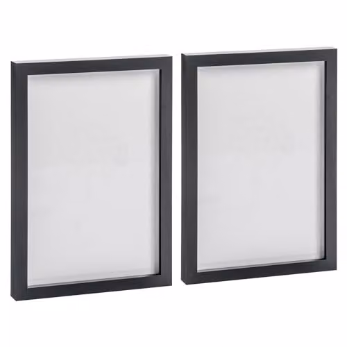 Nicola Spring Pack of 2 Modern Rectangular A4 Photo Frames in Black, Fits 20 x 30 cm – 1
