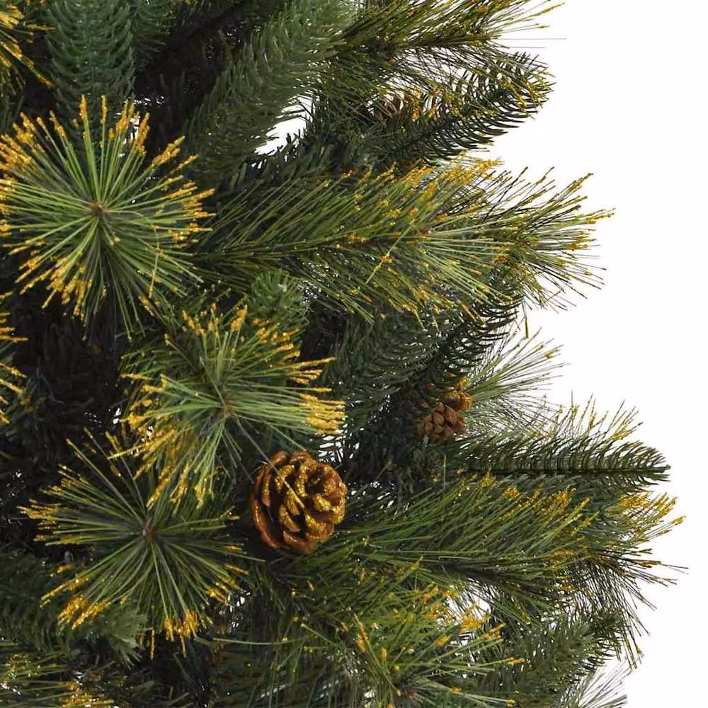 Berkfield Home Realistic Artificial Hinged Christmas Tree in Green and White, Height: 120 cm – 4