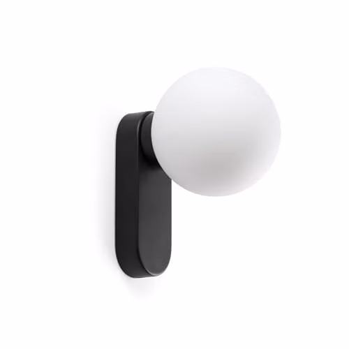 Netlighting Mabe Bathroom Wall Lamp in Matt Black with 3000K Warm White Light and IP44 Rating