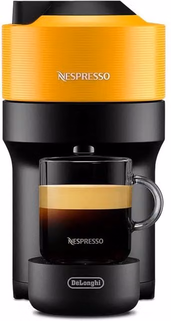 Nespresso Vertuo Pop Capsule Recognition Coffee Machine, Yellow