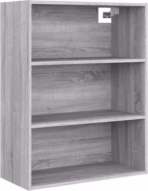 Berkfield Home Hanging Wall Cabinet in Grey, W/D/H: 69.5 x 32.5 x 90 cm