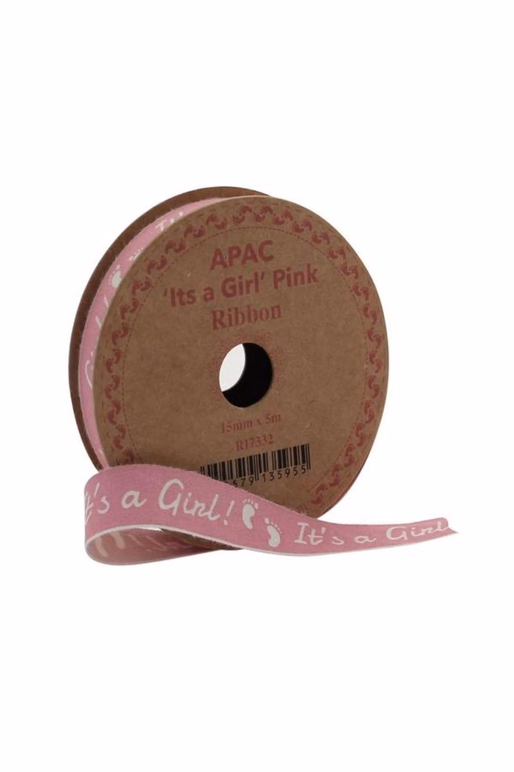 KDMD Pink Polyester Ribbon, 2 Pack, 15mm – 2
