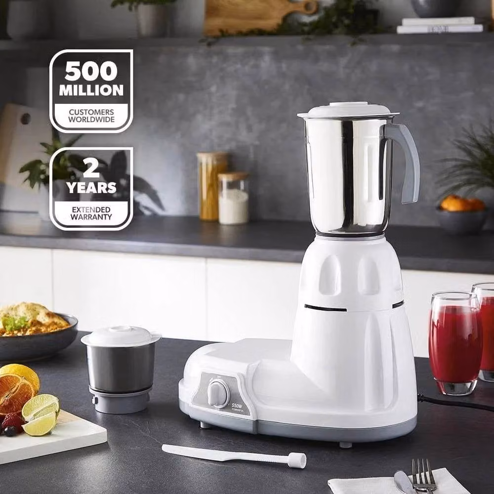 FLAVORA Mixer Grinder Indian Wet and Dry Blender in White – 2