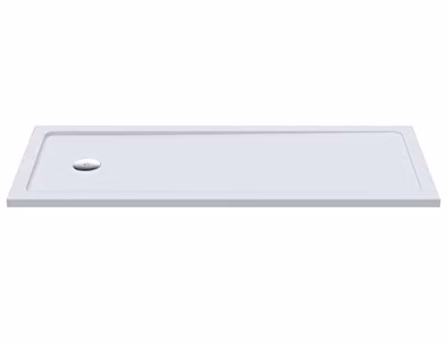 nuie NSR060 Modern Rectangular Anti-Slip Shower Tray, Matt White, W: 1700 mm, D: 700 mm